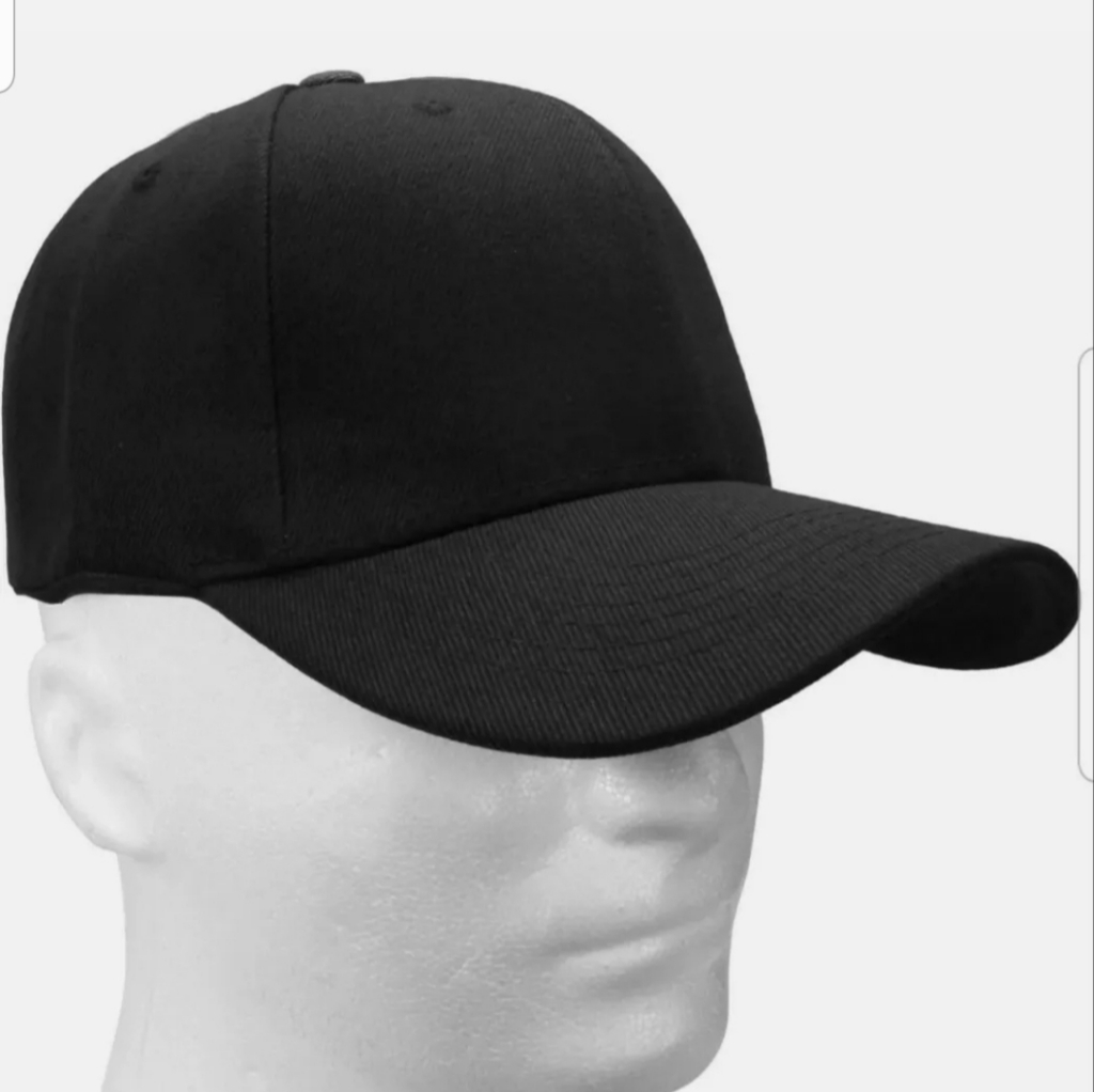 Plain Black Solid Adjustable Baseball Hats